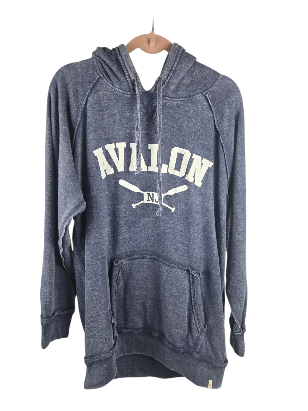 Vineyard Crew Avalon NJ Graphic Hoodie Faded Navy Size Medium